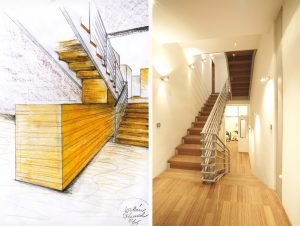 Haus-Umbau Modernisierung Treppenhaus